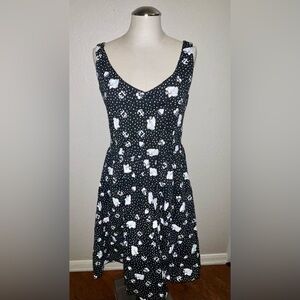 Lucky Thirteen Rockabilly Black Womens Dress Medium With Diamonds Sailor Tattoo